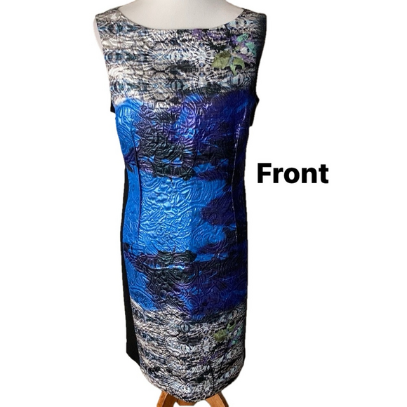 Teri Jon Metallic Cocktail Dress Nwt